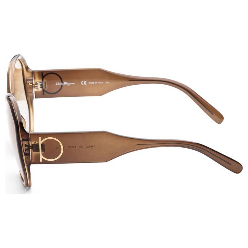 FERRAGAMO/菲拉格慕女士矩形 khaki棕渐变框UV防护太阳镜