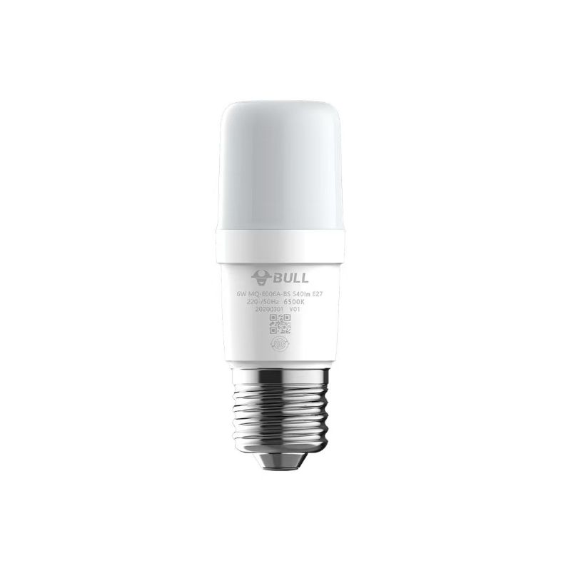 公牛MQ-E9R5A-BS防频闪直筒泡LED灯泡E27螺口家用室内客厅柱形灯商用工地夜市节能照明球泡灯9.5W白光