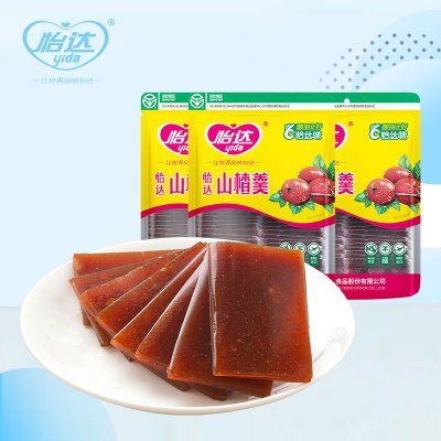 怡达山楂羹300g*3 山楂糕 承德特产休闲零食果脯