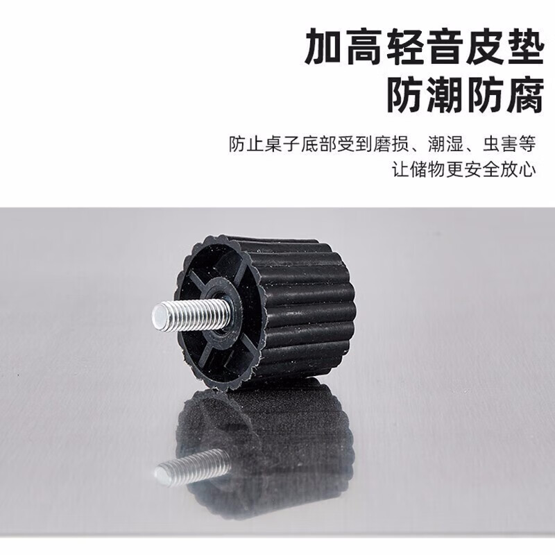 曌梵不锈钢办公桌1.6米二斗张高清大图