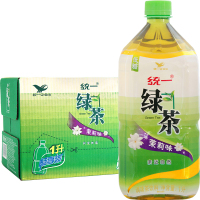 统一茉莉绿茶调味茶饮料1L*8瓶 大瓶装