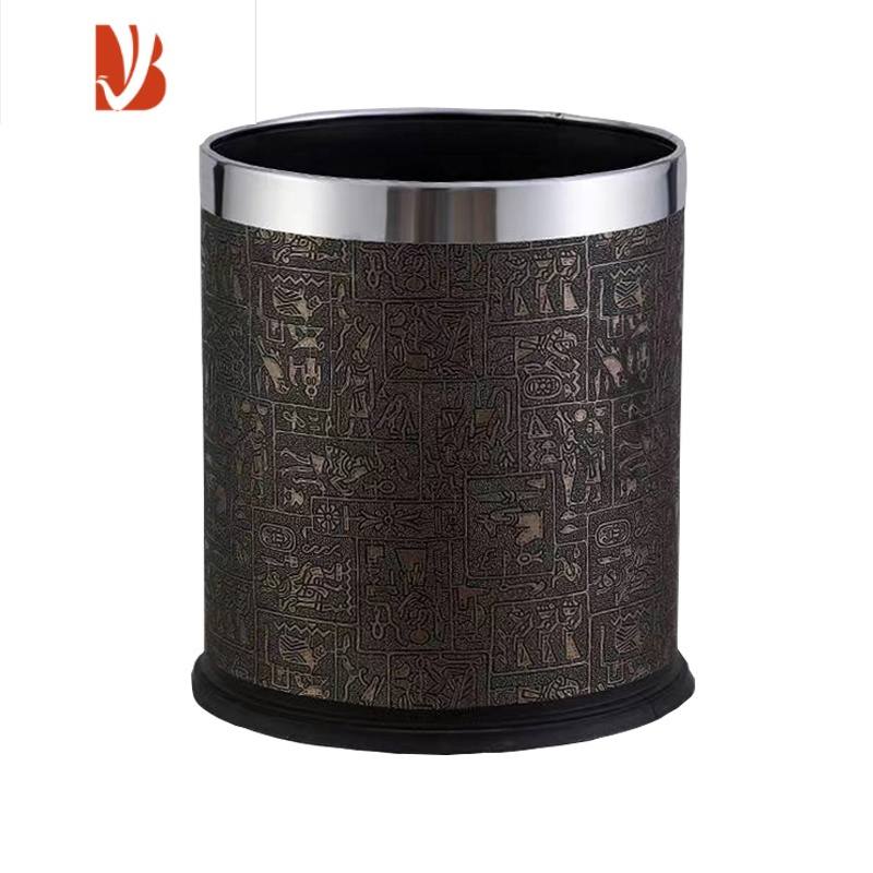 三维工匠酒店客房双层垃圾桶家用厨房垃圾架ktv办公室圆形塑料纸篓