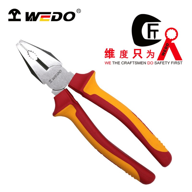 维度WEDO绝缘克丝钳电工手钳耐压钢丝钳（德标工业级）8寸200mm IN501-08 /把高清大图