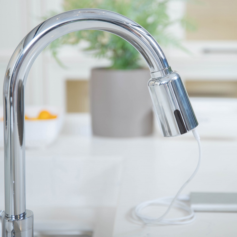 感应节水器自动抽拉水龙头ciaa非接触洗手防溅花洒智能厨房整套卖与