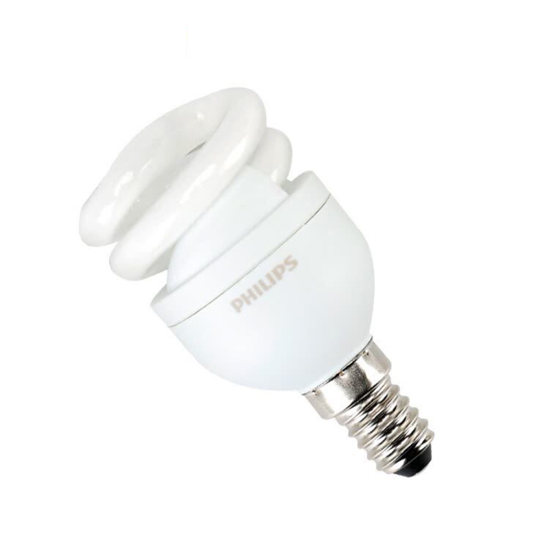 飞利浦(Philips) 5W E14 螺旋节能灯泡 6500K白光 48只 (单位:件)