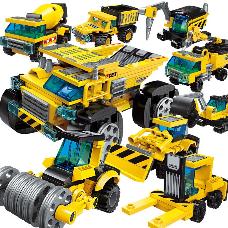 启蒙积木军事航母组装合体战神机器人拼装模型玩具兼容乐高儿童学生