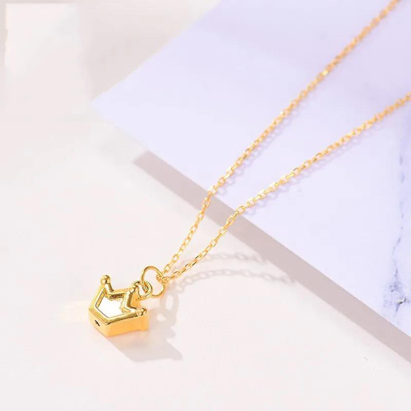 盛爵珠宝黄金吊坠女足金999皇冠吊坠转运珠挂坠纯金坠子女虎年送礼