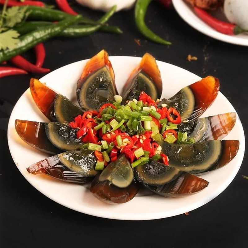 雀淘松花皮蛋20枚 单枚60-70g 顺丰个大溏心正宗农家土鸭蛋新鲜腌制整箱高清大图