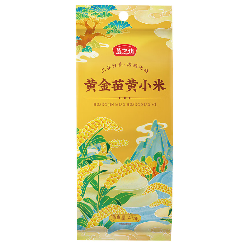 燕之坊黄小米颗粒均匀晶莹透明质纯味正香软可口金黄清香475g