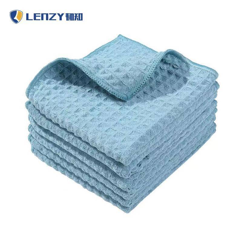 韧知 抹布 吸水不掉毛 蓝色 10条装 组