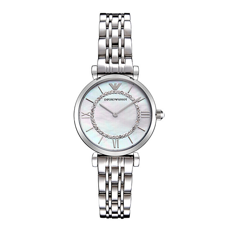 阿玛尼(EMPORIO ARMANI)女士贝母表盘手表 欧美品牌时尚石英表女 AR1908