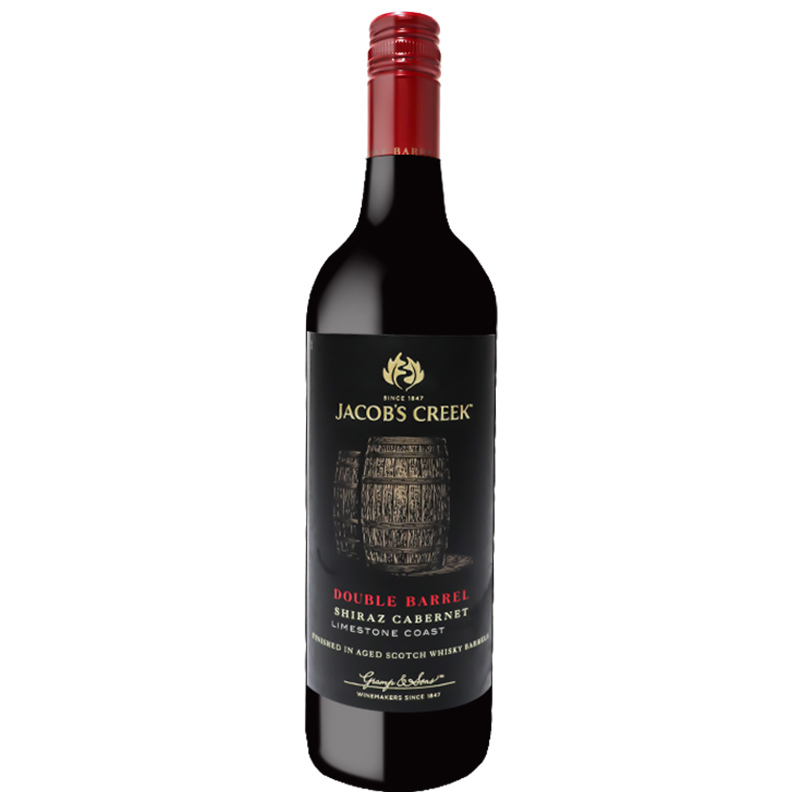 杰卡斯jacobscreek双桶创酿系列西拉子赤霞珠干红葡萄酒750ml澳大利亚