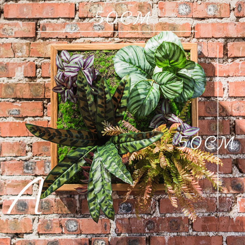 美帮汇仿真绿植框 绿植墙多肉组合植物背景墙 装饰壁饰花墙 L(30X83)高清大图