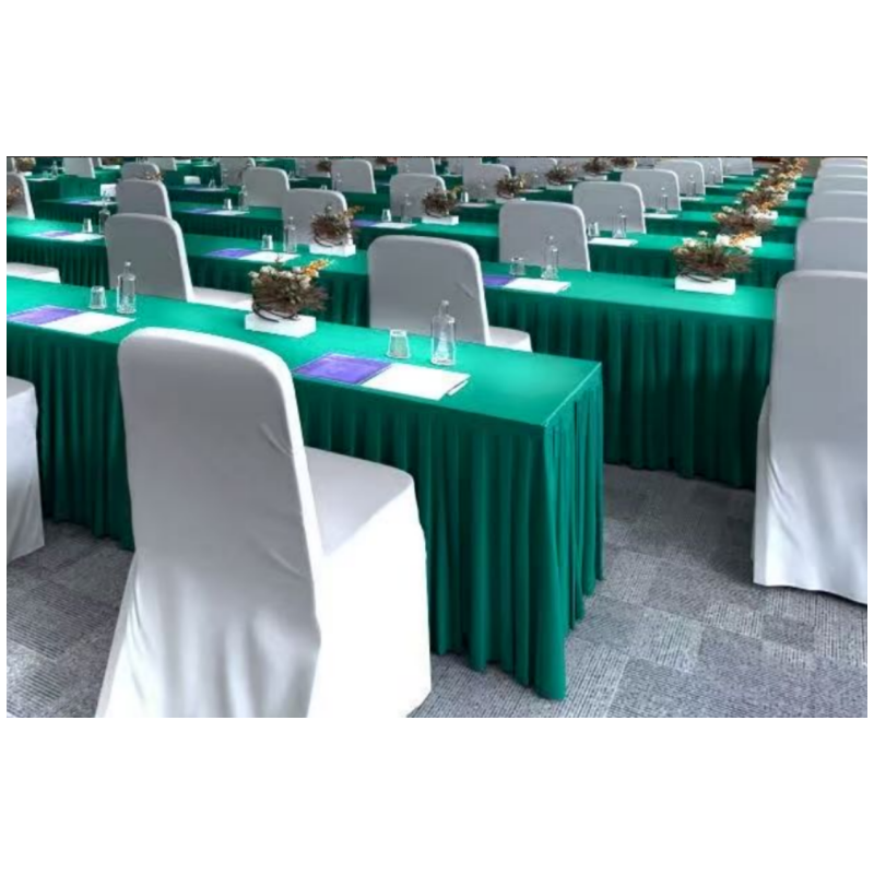 白寅办公会议桌一套 简约现代长条桌会议室(含桌布)高清大图