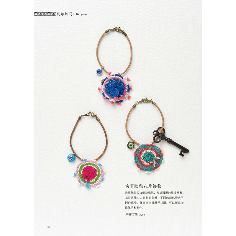 [醉染正版]指尖花园-土耳其传统蕾丝饰品 平尾直美 手工编织书籍 零基础自学编织教程 diy镂空花样蕾丝花片钩编钩针钩花高清大图
