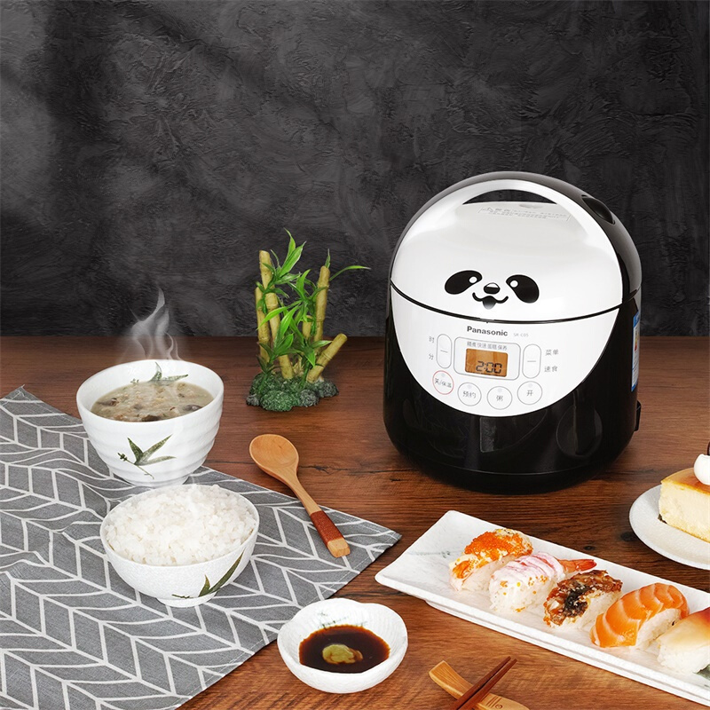 松下 (Panasonic) 电饭煲 SR-C05 熊猫煲备长炭厚锅 内胆光滑 米饭不粘锅 易清洗更耐用