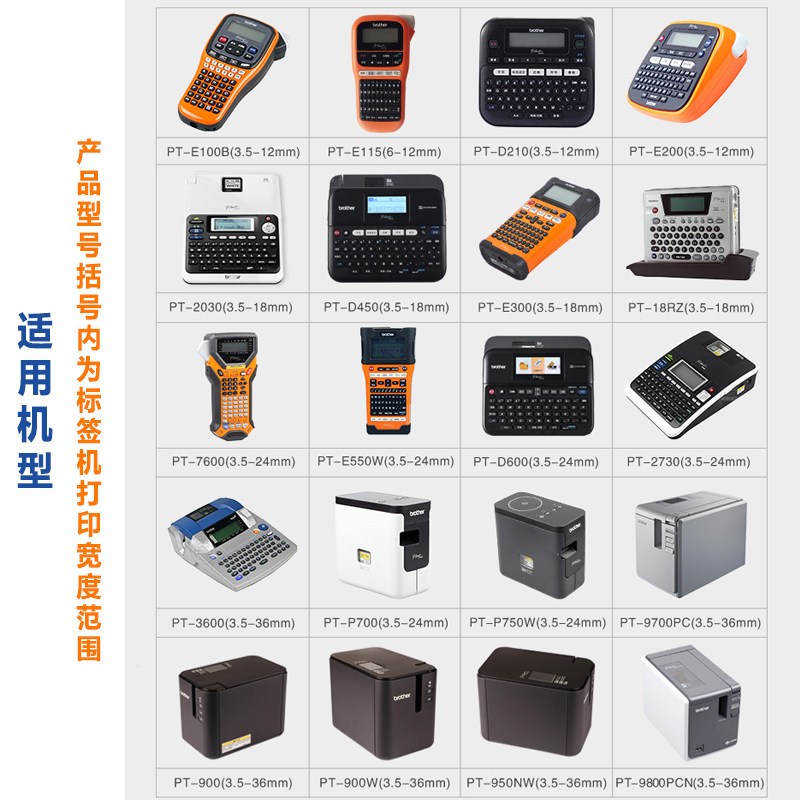 标签色带黄底黑字12mm 盒高清大图