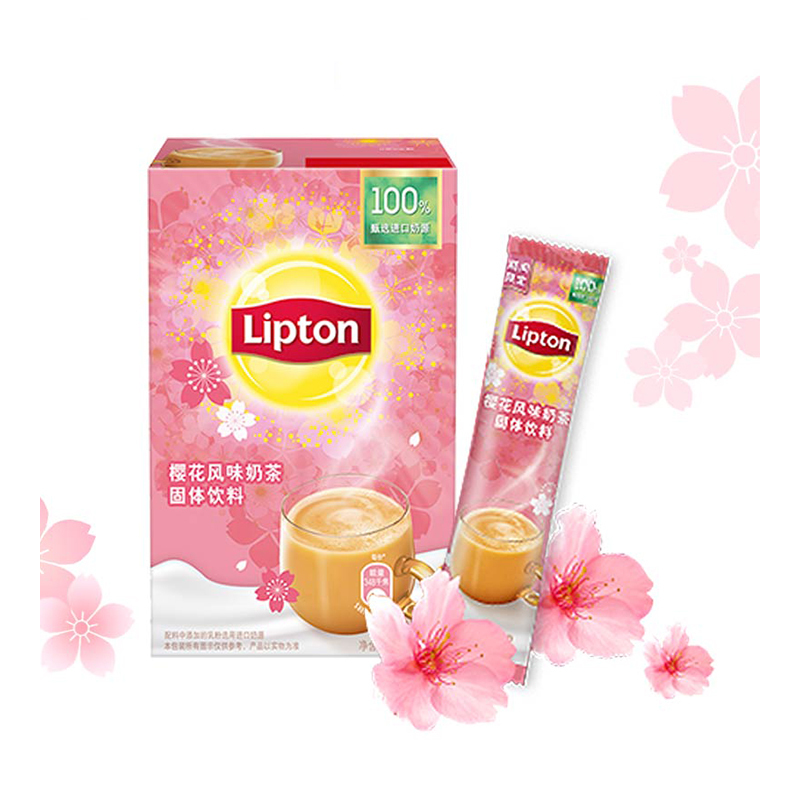 立顿Lipton 樱花口味奶茶 固体冲调饮品 17.5g*10包