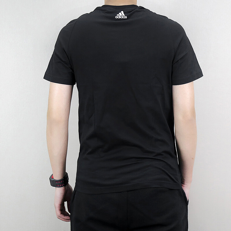 adidas阿迪达斯男装短袖2018夏季新款圆领运动休闲宽松透气T恤CD4864