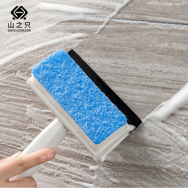 山之只 刮水双面玻璃刷 蓝白 把高清大图