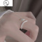 JiMiS999足银灵蛇戒指女开口指环个性配饰尾戒小众设计感高级食指戒潮