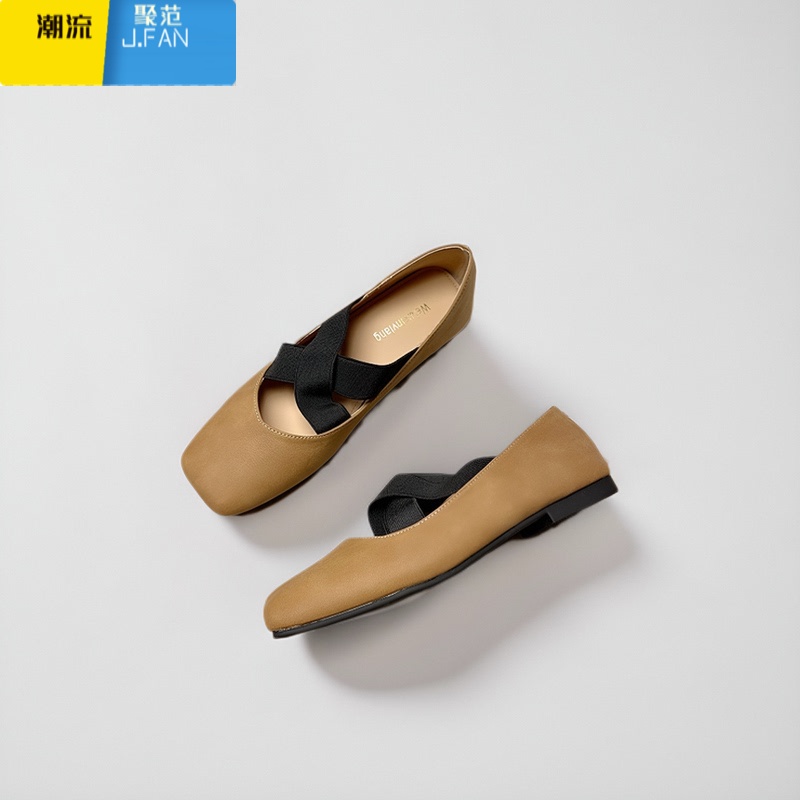 聚范仙女风玛丽珍芭蕾舞鞋方头复古单鞋女奶奶猪鼻子鞋大码女鞋41-43高清大图