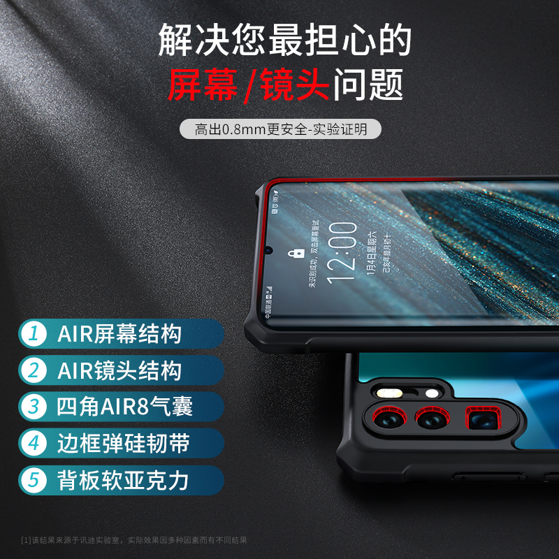 讯迪适用华为p30pro手机壳p30保护套全包防摔气囊p20男款p20pro外壳硅胶透明创意版个性女P30 PRO超薄p