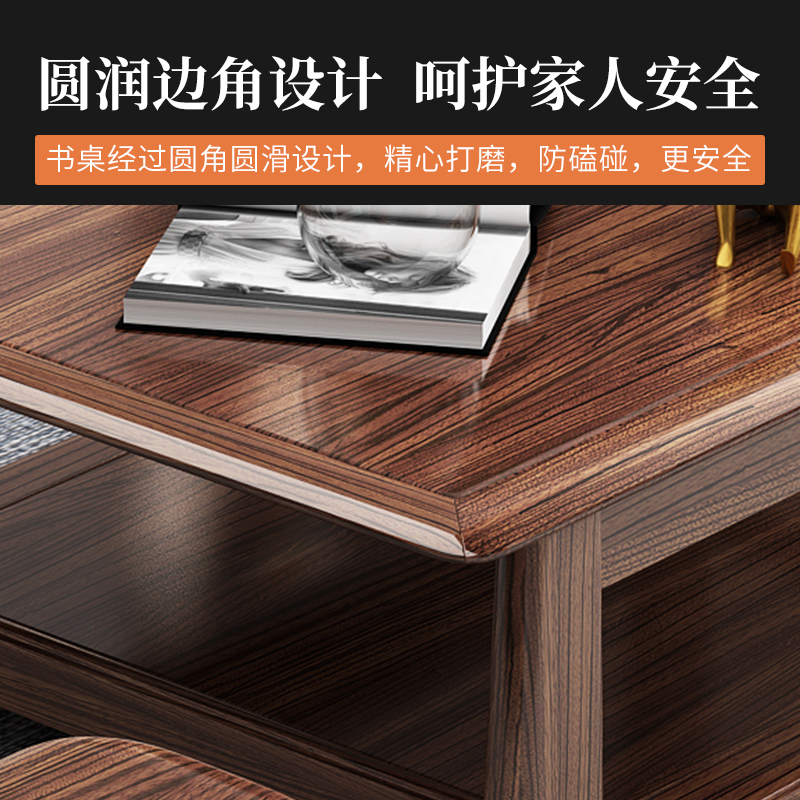 梵宜 茶几 乌金木茶几圆茶几电视柜组合套装茶桌储物茶水柜简约客厅精品家具303#
