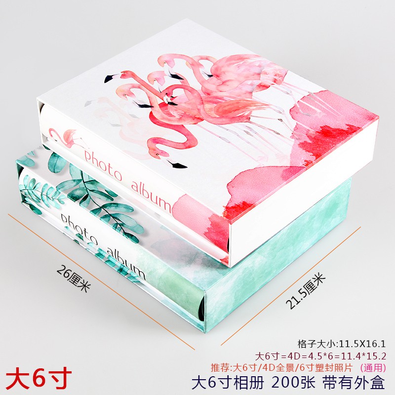 相册影集4D全景大6寸相册本纪念册200张盒装插页式复古家庭4r相薄 三维工匠 731-幸福相约高清大图