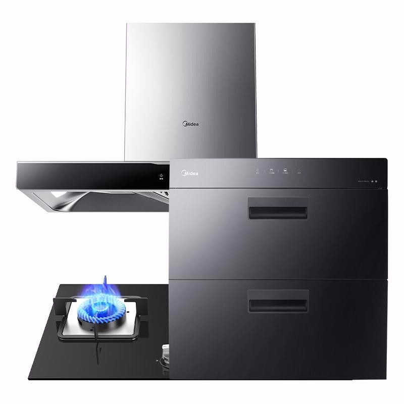 欧式抽油烟机家用自清洗吸油烟机厨房电器智能家电三件套45kw天然参数