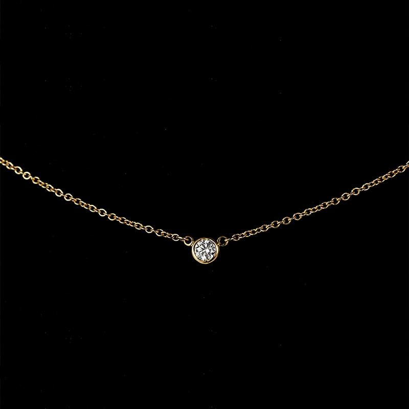 蒂芙尼elsaperetti系列tiffanydiamondsbytheyard18k金镶嵌钻石项链