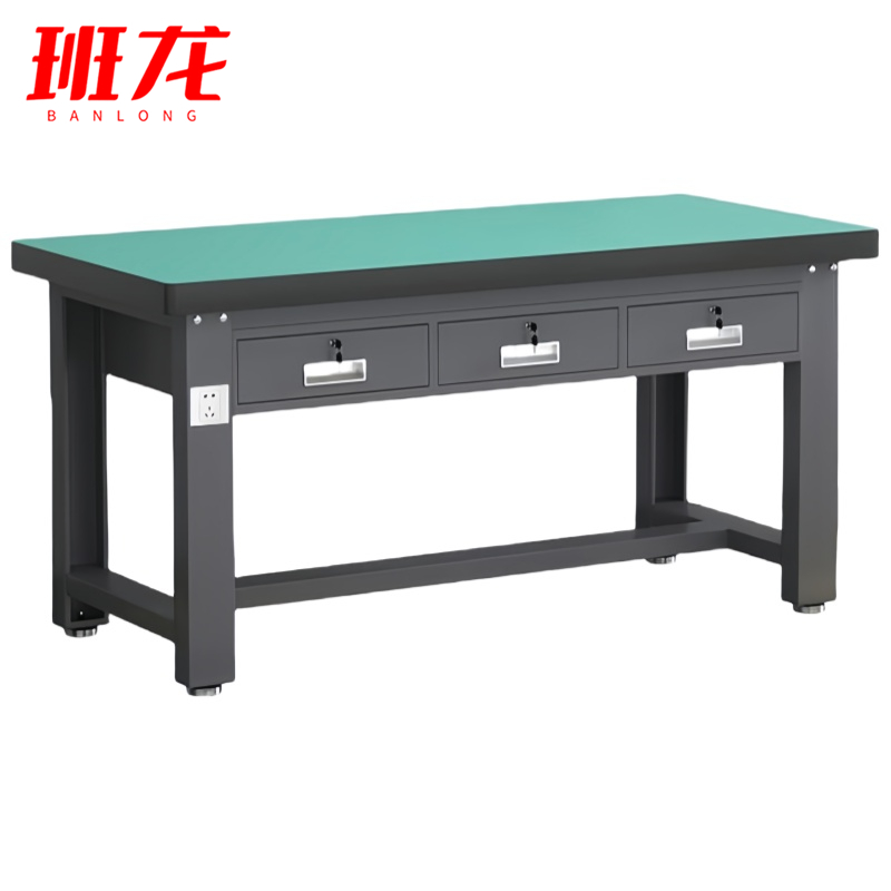 班龙钳工台180*75*80cm平三抽张高清大图