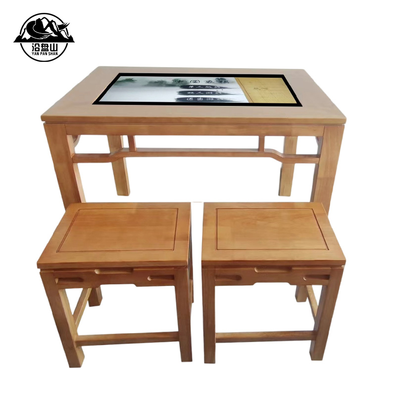 沿盘山 棋牌桌(一桌两椅) 1200*700*750mm 套高清大图