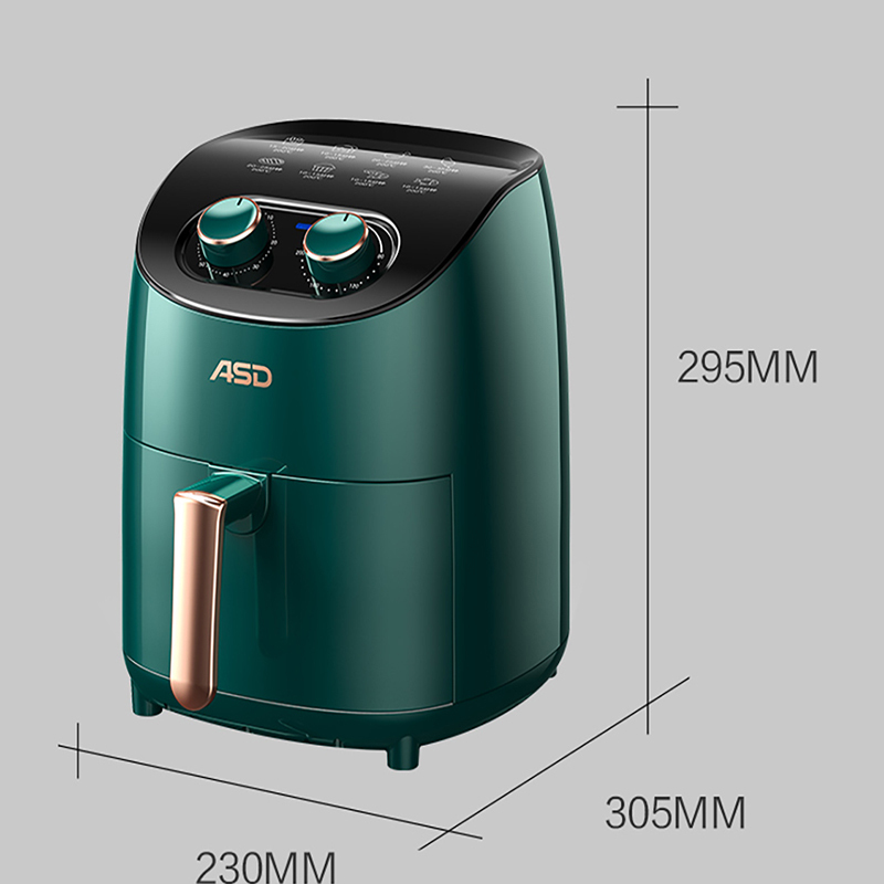 爱仕达(ASD)空气炸锅家用3L小型烤箱智能无油烟多功能全自动电炸锅旗舰官方正品AK-F30J701