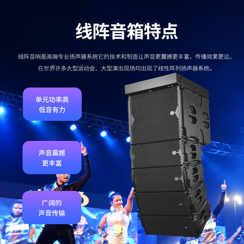 润普Runpu会议室户外舞台演出线阵音响套装 礼堂会议大厅阶梯教室全套线阵音箱组合RP-XZT24高清大图