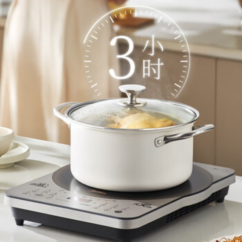 美的(Midea)家用电磁炉大火力旋转控温触摸按键大功率节能电磁灶智能炫彩高强面板 MC-CLC2215 ZH高清大图