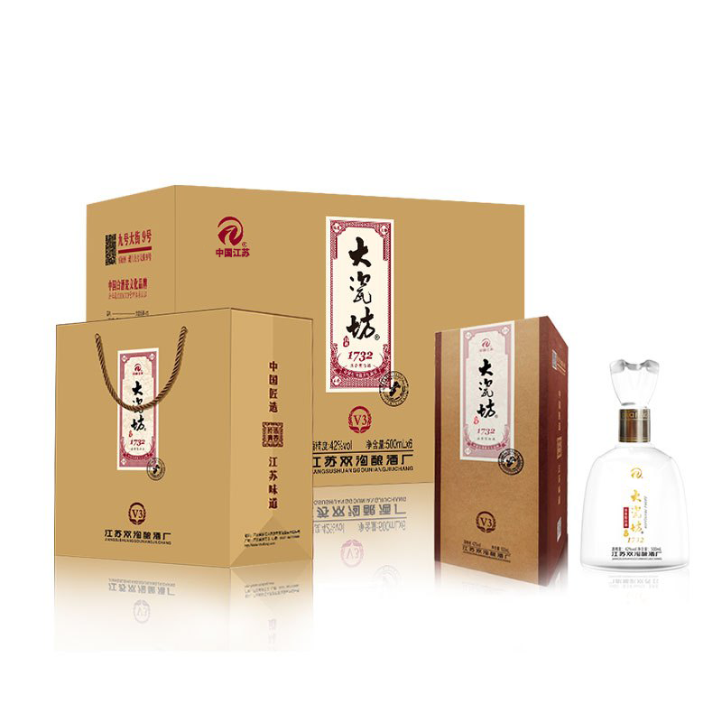 42%vol 大瓷坊酒-V3(升级版) 500mlx1x6/箱 纯粮酿造 固态发酵 浓香型白酒高清大图