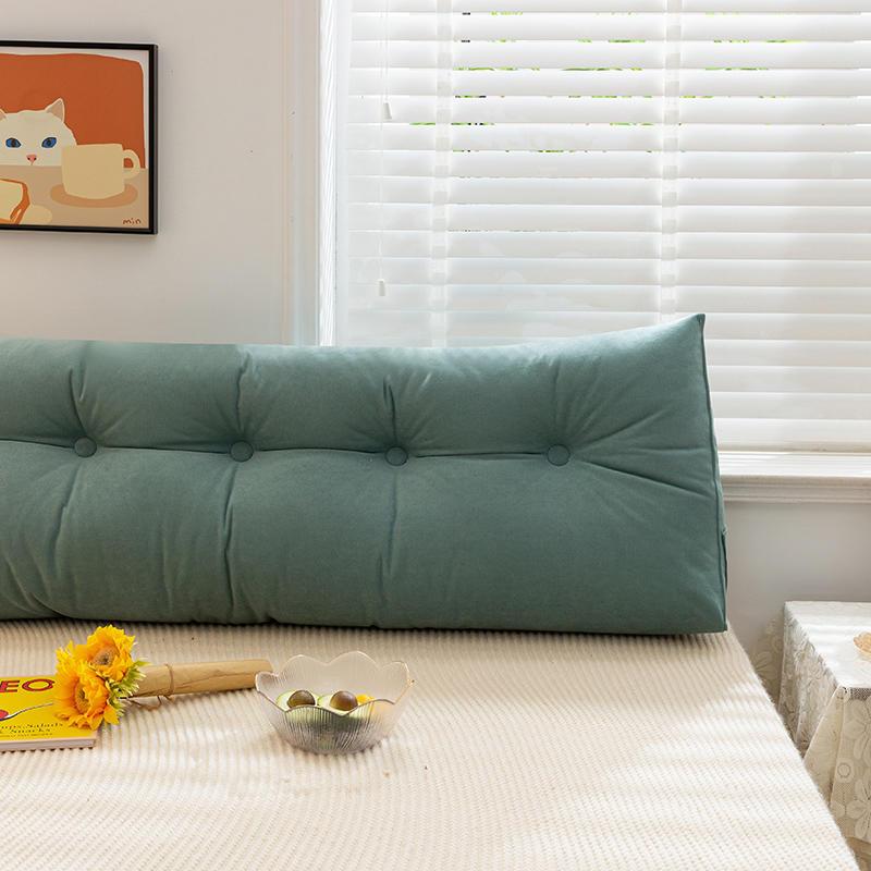 高端轻奢床头锦芙绒三角靠垫榻榻米软包科技布床头靠垫