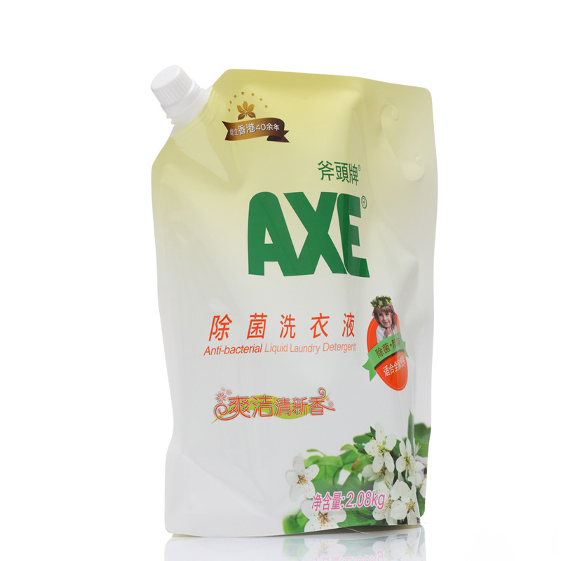 AXE斧头牌 除菌洗衣液2.08kg 袋装家用 清新香味无刺激婴儿可用高清大图
