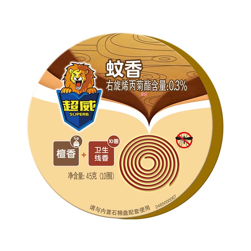 超威 蚊香檀香卫生线香10圈 --檀香型卫生线香10圈*10盒图片