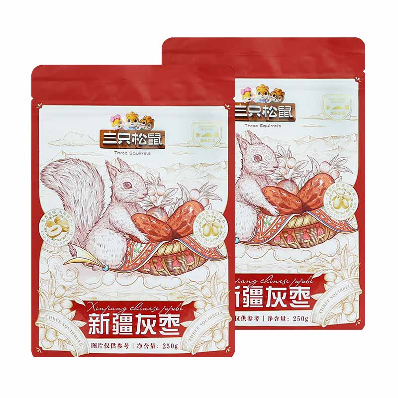 三只松鼠新疆灰枣即食免洗优质新鲜红枣新疆灰枣250g*2袋高清大图