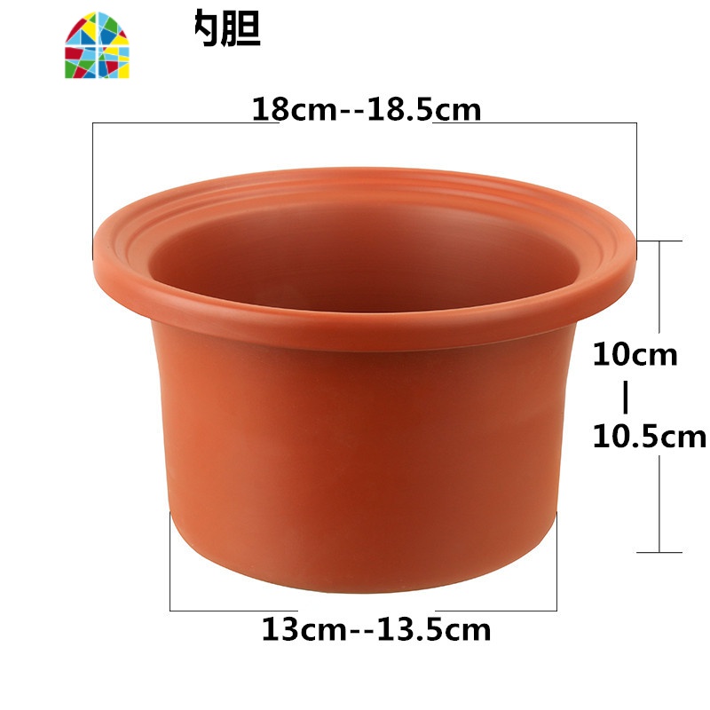电炖锅内胆 陶瓷炖盅 紫砂锅盖子内胆1.5L 2.5L 3.5L 4.5L 6L FENGHOU 1.5L紫砂内胆高清大图