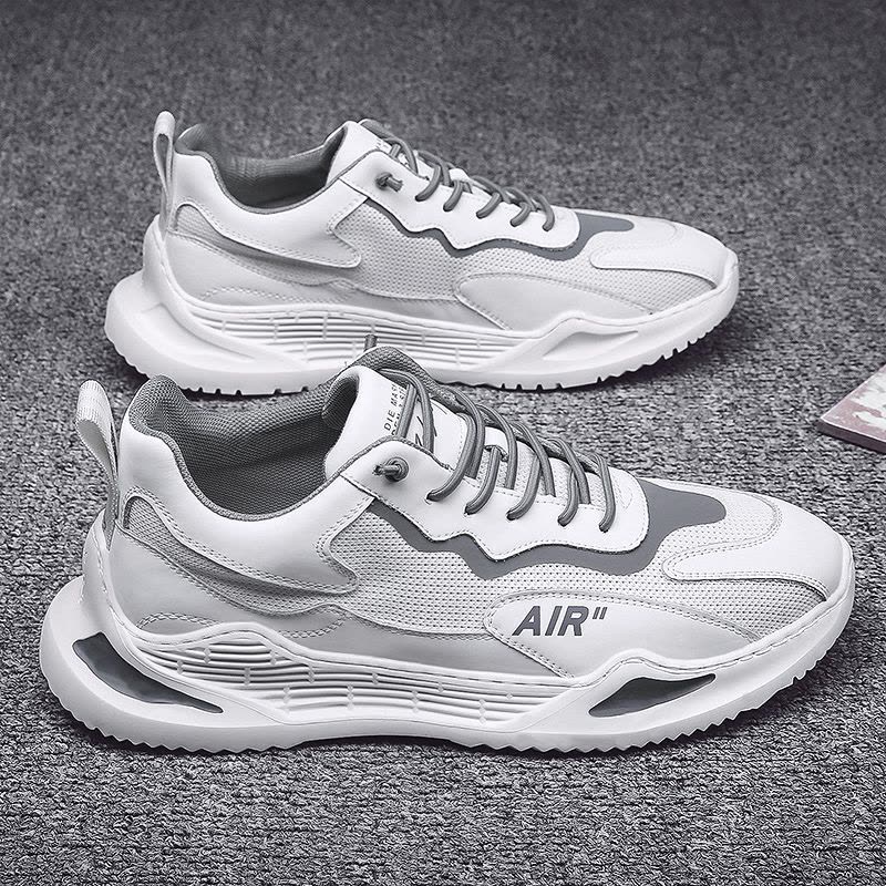 枫述旅游男鞋春季2021新款休闲板鞋青少年百搭网面网红跑步鞋运动潮鞋图片