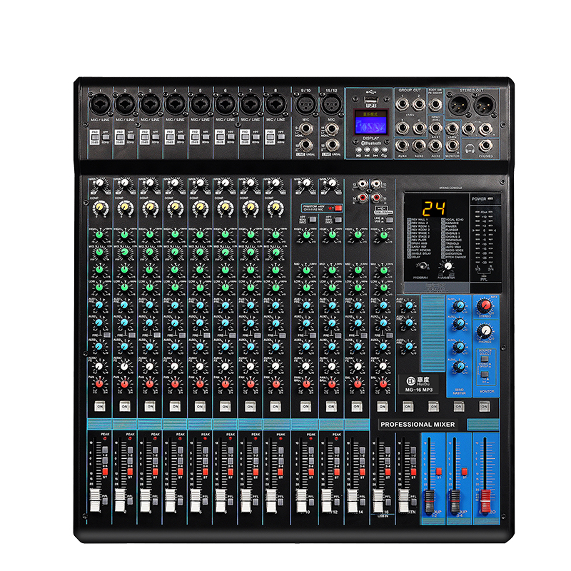 惠度(HuiDu)MG-16专业调音台舞台演出会议室录音多组输出工程多功能带效果模拟调音台高清大图