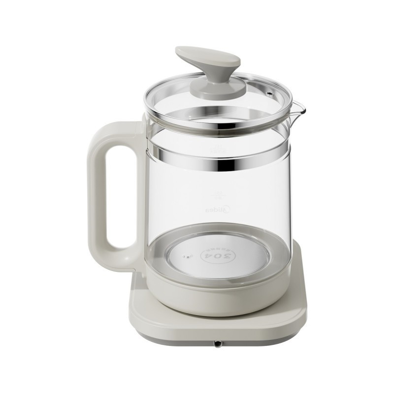 美的(Midea)养生壶MK-YS18P506D办公室1.8升家用多功能煮茶器烧水壶全自动加厚玻璃恒温电热水壶