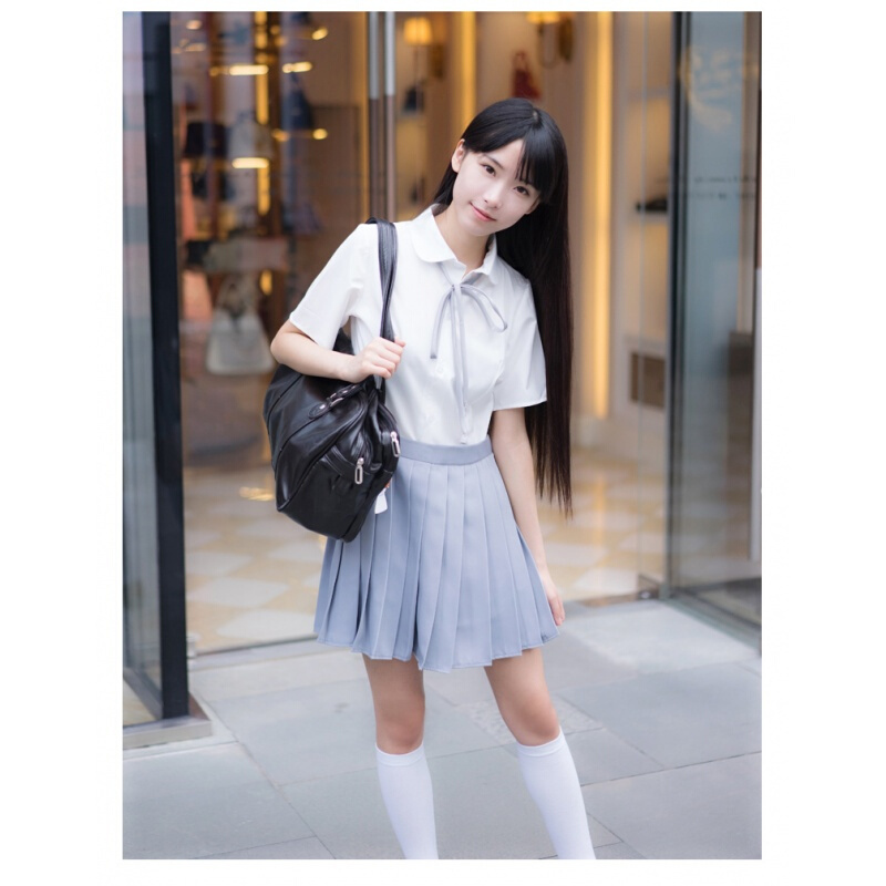 学院风水手服女日系校服班服长袖软妹jk制服百褶裙学生演出服套装lm