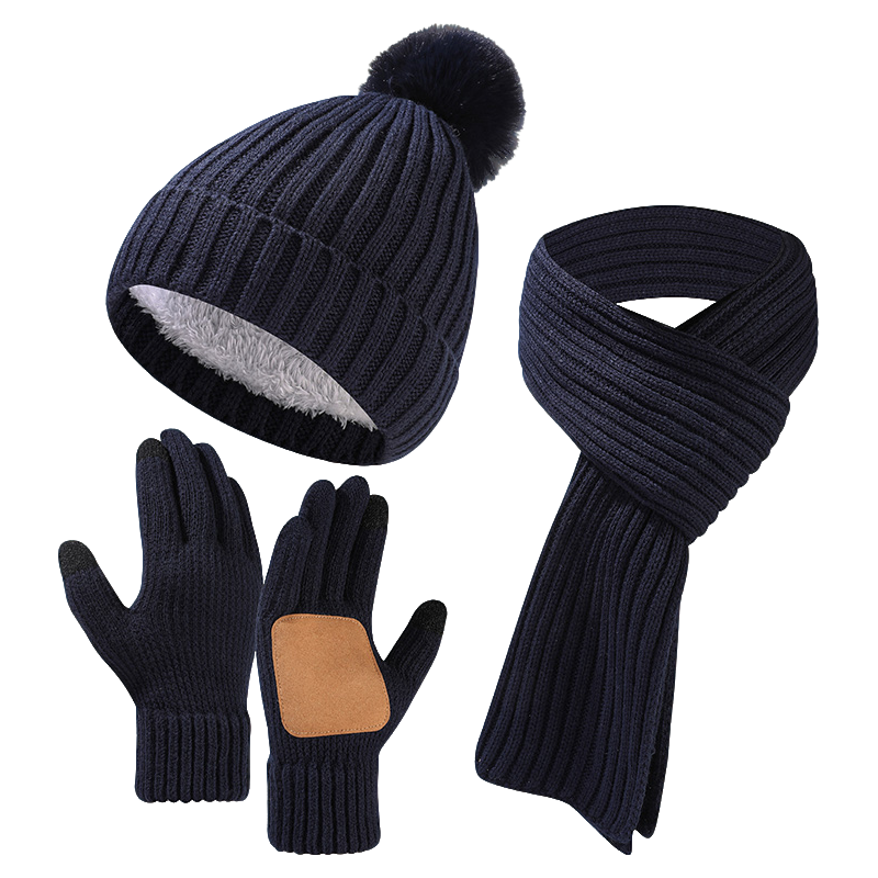 鸽护 帽子三件套 GH185QDK-藏青色 套高清大图