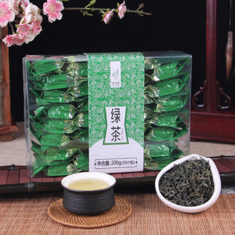 忆江南 茶叶特产绿茶散装春茶炒青绿茶嫩芽 200g一级绿茶塑盒高清大图