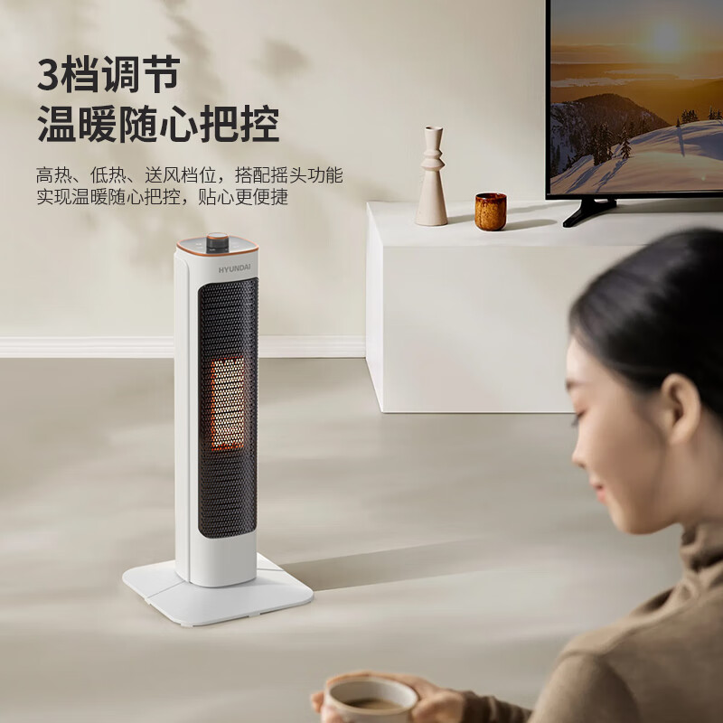 HYUNDAI 室内加热器(暖风机)Q-02JX 白色高清大图