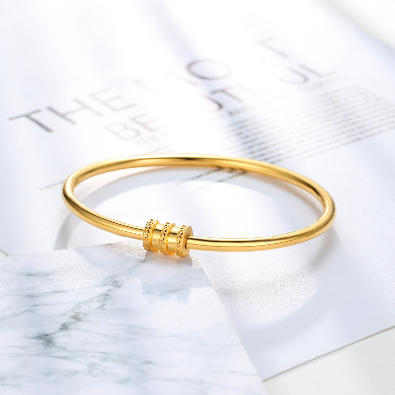 潮宏基小蛮腰手镯黄金手镯足金手镯金镯子手饰女计价工费450元